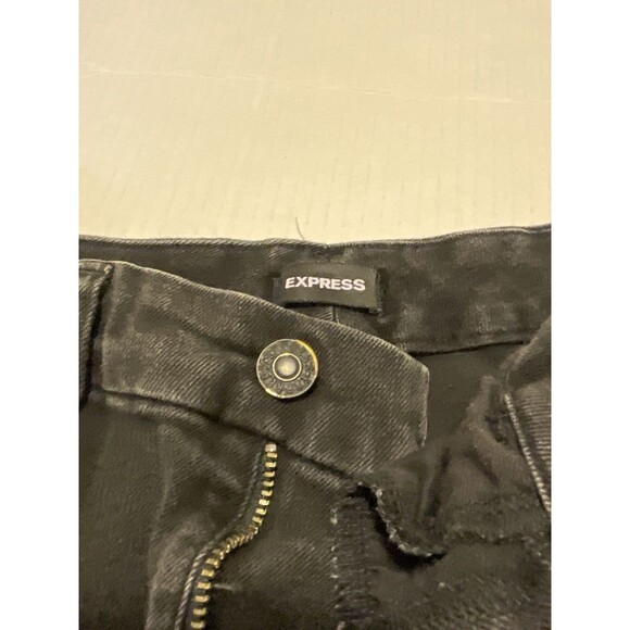 Express Ultra Hyper super skinny black stretch Denim jeans pants Small - Picture 8 of 11